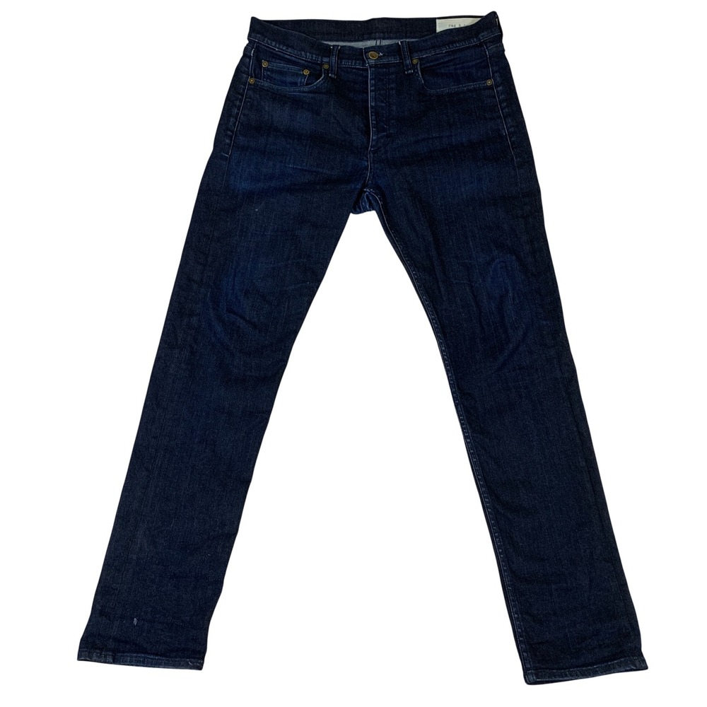 Rag & Bone Fit 2 Slim Mens Dark Indigo Button Fly Denim Jeans 32x32‎